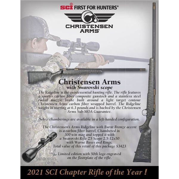 SCI Christensen Arms Gun w/ Swarvoski Scope - Donated by SCI