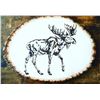 Image 1 : Handcrafted Moose Wood Burned Sign - Donated by Chelsea Adler