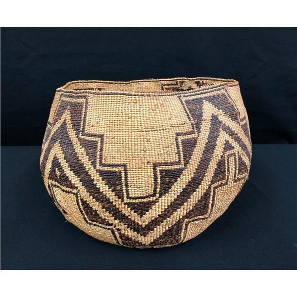 Large Antique Pit River Basket