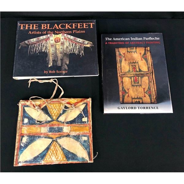 Antique Parfleche Container and Books