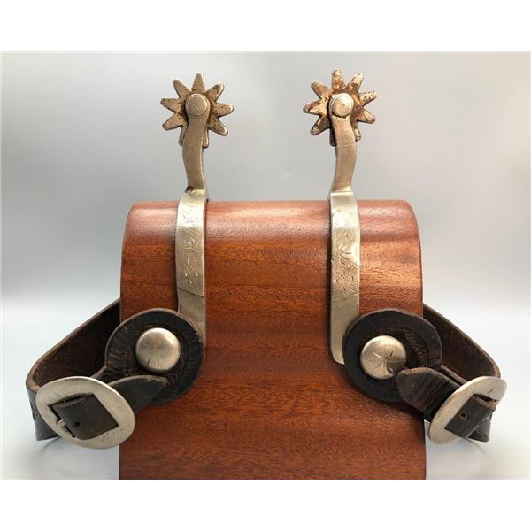 Vintage Nickel Plated Crockett Spurs