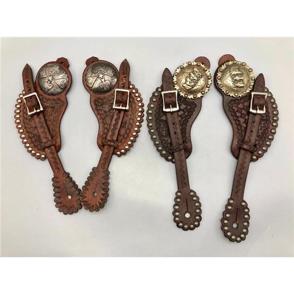 Two Pairs of Buddy Foster Fancy Spur Straps