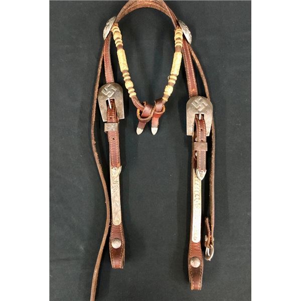 Jack Ferguson CCSC Headstall with Whirling Logs Designs