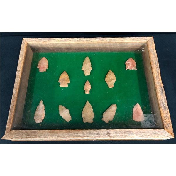 Nice Display of Plains Arrowheads