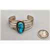 Image 6 : Lovely Turquoise and Sterling Silver Bracelet