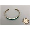 Image 2 : Dainty Vintage Three Row Turquoise Inlay Bracelet