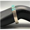 Image 8 : Dainty Vintage Three Row Turquoise Inlay Bracelet