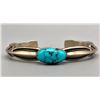 Image 1 : Hefty Sterling Silver and Turquoise Bracelet