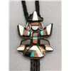 Image 1 : 1960s Zuni Inlay Knifewing Bolo Tie