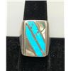 Image 3 : Group of Four Turquoise Inlay Rings