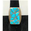 Image 5 : Group of Four Turquoise Inlay Rings
