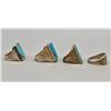 Image 8 : Group of Four Turquoise Inlay Rings