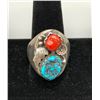 Image 4 : Group of Five Vintage Turquoise and Coral Rings