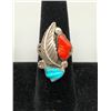 Image 5 : Group of Five Vintage Turquoise and Coral Rings