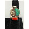 Image 6 : Group of Five Vintage Turquoise and Coral Rings