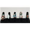 Image 1 : Group of Six Vintage Zuni Style Rings