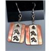 Image 2 : Group of Five Copper and Sterling Silver Earrings