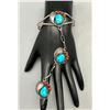 Image 1 : Three Piece Turquoise and Sterling Silver "Slave" Bracelet