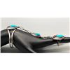 Image 4 : Three Piece Turquoise and Sterling Silver "Slave" Bracelet