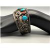 Image 8 : 70s Turquoise and Coral Bracelet