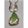 Image 2 : Gorgeous Green Turquoise and Sterling Silver Necklace