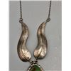 Image 3 : Gorgeous Green Turquoise and Sterling Silver Necklace