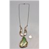 Image 4 : Gorgeous Green Turquoise and Sterling Silver Necklace