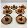 Image 1 : Group of Copper Cowboy Hat Trays