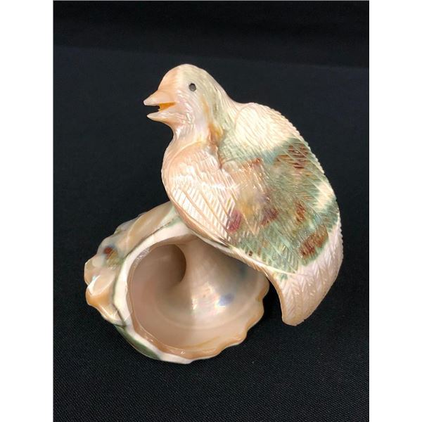 Unique Bird Fetish Carved From a Shell