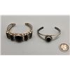 Image 8 : Two Sterling Silver and Onyx Bracelet
