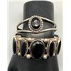 Image 9 : Two Sterling Silver and Onyx Bracelet