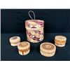 Image 1 : 4 Birch Bark Quilled Baskets and 1 NWC
