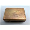 Image 9 : Vintage Navajo Copper Box with Turquoise and Hand Stamped Designs