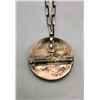 Image 5 : Vintage Sterling Silver and Turquoise Inlay Pendant with Handmade Chain