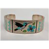 Image 1 : Zuni Hummingbird Inlay Bracelet by Award Winning Artist