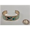 Image 2 : Zuni Hummingbird Inlay Bracelet by Award Winning Artist