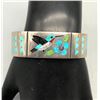 Image 8 : Zuni Hummingbird Inlay Bracelet by Award Winning Artist
