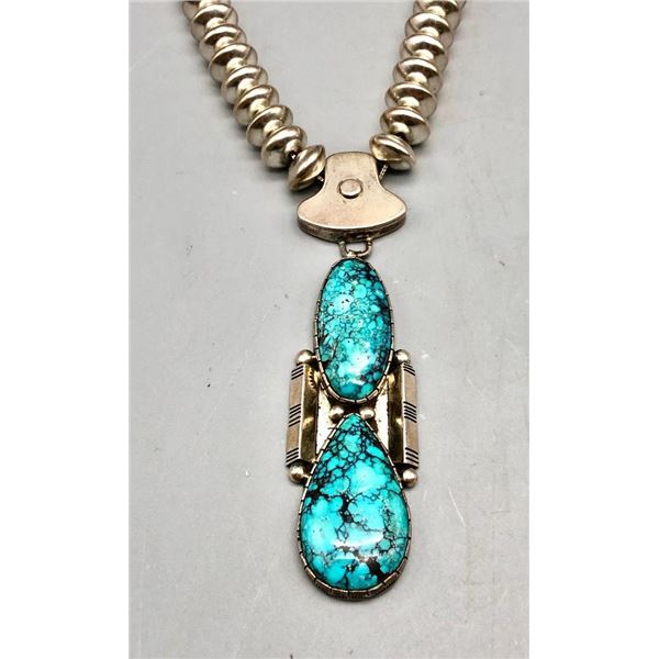 Jefferson Abeyta Turquoise and Sterling Silver Necklace