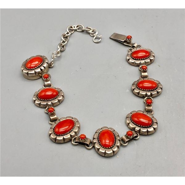 Coral Bracelet by Mary Marie Yazzie