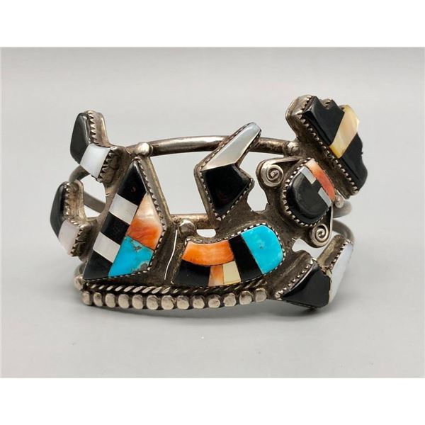 Zuni Rainbowman Inlay Bracelet