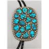 Image 1 : Kingman Turquoise Cluster Bolo Tie