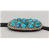 Image 4 : Kingman Turquoise Cluster Bolo Tie
