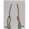 Image 10 : Double Sided Coral and Turquoise Squash Blossom Set
