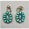 Image 12 : Double Sided Coral and Turquoise Squash Blossom Set