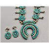 Image 1 : Double Sided Coral and Turquoise Squash Blossom Set