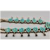 Image 7 : Double Sided Coral and Turquoise Squash Blossom Set