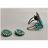 Image 3 : Eye Catching Zuni Cluster Bracelet and Earrings