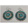 Image 1 : Dazzling Vintage Turquoise Cluster Earrings