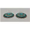 Image 2 : Dazzling Vintage Turquoise Cluster Earrings