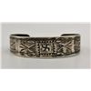 Image 1 : 1920s Sterling Silver Bracelet - Chief's and Whirling Logs